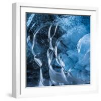 Ice cave in the glacier Breidamerkurjokull in Vatnajokull National Park.-Martin Zwick-Framed Photographic Print