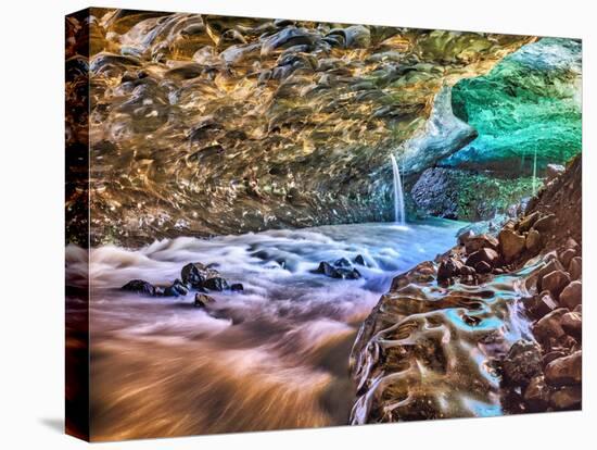 Ice Cave, South Coast, Iceland-John Ford-Stretched Canvas