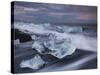 Ice Chunks on the Beach Next to Glacial River Lagoon Jškuls‡rlon (Lake), East Iceland, Iceland-Rainer Mirau-Stretched Canvas