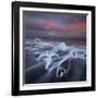 Ice Chunks on the Beach Next to Glacial River Lagoon Jškuls‡rlon (Lake), East Iceland, Iceland-Rainer Mirau-Framed Photographic Print