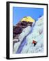 Ice Climber Enjoys Bridal Veil Falls, Wasatch Mountains, Utah, USA-Howie Garber-Framed Premium Photographic Print