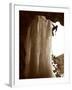 Ice Climber Scales a Giant Icicle in Valley of Crevoux, Ecrins Massif, Western Alps, France-David Pickford-Framed Photographic Print