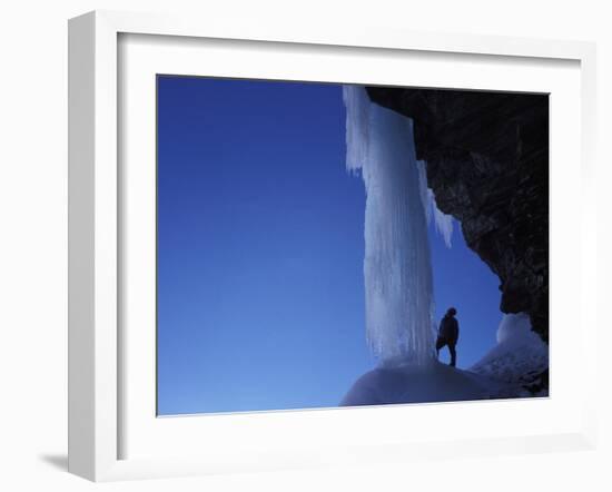 Ice-climber-AdventureArt-Framed Premium Photographic Print