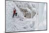 Ice Climbers Scaling Vertical Ice in Ouray Ice Park Near Ouray, Colorado-Sergio Ballivian-Mounted Photographic Print