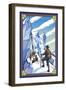 Ice Climbers-Lantern Press-Framed Art Print