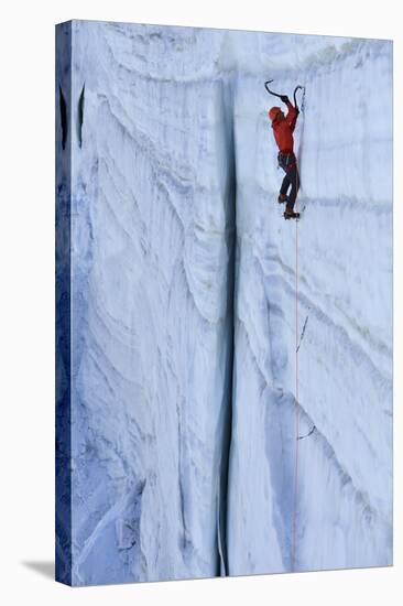 Ice Climbing in the Bernes Oberland, Swiss Alps-Robert Boesch-Stretched Canvas