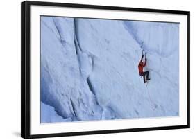 Ice Climbing in the Bernes Oberland, Swiss Alps-Robert Boesch-Framed Premium Photographic Print