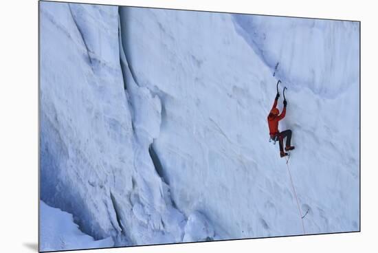 Ice Climbing in the Bernes Oberland, Swiss Alps-Robert Boesch-Mounted Premium Photographic Print