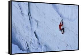 Ice Climbing in the Bernes Oberland, Swiss Alps-Robert Boesch-Framed Stretched Canvas