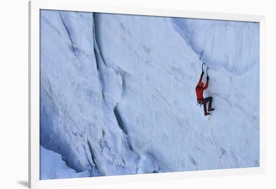 Ice Climbing in the Bernes Oberland, Swiss Alps-Robert Boesch-Framed Photographic Print