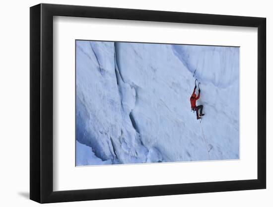 Ice Climbing in the Bernes Oberland, Swiss Alps-Robert Boesch-Framed Photographic Print