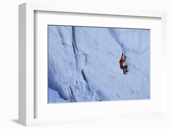 Ice Climbing in the Bernes Oberland, Swiss Alps-Robert Boesch-Framed Photographic Print