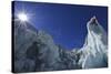 Ice Climbing in the Bernese Oberland, Swiss Alps-Robert Boesch-Stretched Canvas
