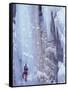 Ice Climbing, Ouray, Colorado, USA-Lee Kopfler-Framed Stretched Canvas