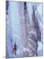 Ice Climbing, Ouray, Colorado, USA-Lee Kopfler-Mounted Photographic Print