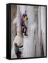 Ice Climbing, Ouray, Colorado, USA-Lee Kopfler-Framed Stretched Canvas