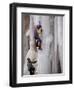 Ice Climbing, Ouray, Colorado, USA-Lee Kopfler-Framed Photographic Print