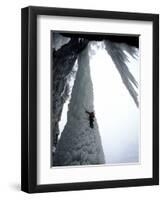 Ice Climbing, USA-Michael Brown-Framed Premium Photographic Print