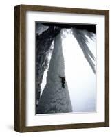 Ice Climbing, USA-Michael Brown-Framed Photographic Print