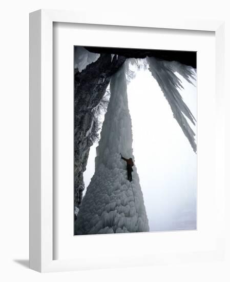 Ice Climbing, USA-Michael Brown-Framed Photographic Print