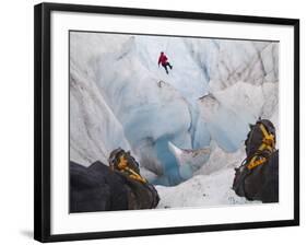 Ice Climbing-Ethan Welty-Framed Photographic Print