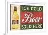 Ice Cold Beer Sold Here-null-Framed Art Print