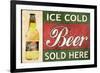 Ice Cold Beer Sold Here-null-Framed Art Print