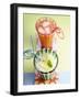 Ice-Cold Lemonade and Pink Grapefruit Juice in Glasses-null-Framed Photographic Print