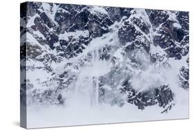 Ice Cornice Avalanche at Neko Harbor-Michael Nolan-Stretched Canvas