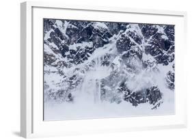 Ice Cornice Avalanche at Neko Harbor-Michael Nolan-Framed Photographic Print