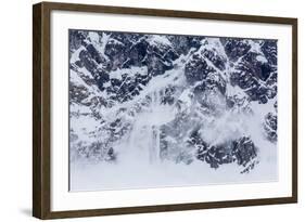 Ice Cornice Avalanche at Neko Harbor-Michael Nolan-Framed Photographic Print