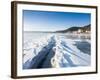 Ice Crack in the Surface of Lake Baikal That Has Opened and Refrozen-Louise Murray-Framed Photographic Print