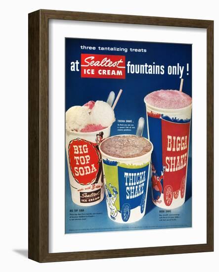 Ice Cream Ad, 1955-null-Framed Giclee Print