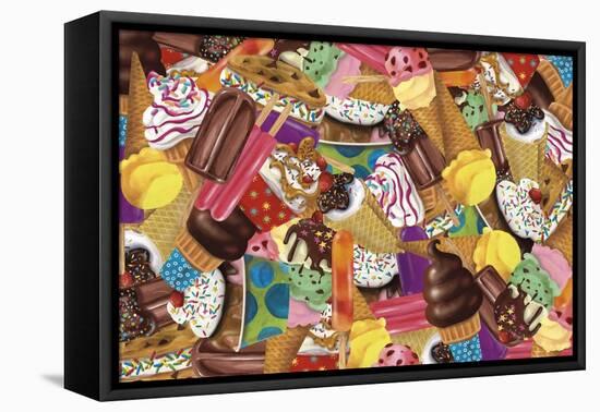 Ice Cream Collage-Fiona Stokes-Gilbert-Framed Stretched Canvas