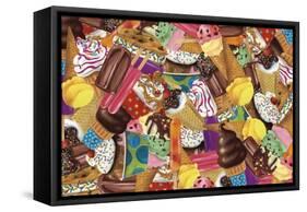 Ice Cream Collage-Fiona Stokes-Gilbert-Framed Stretched Canvas