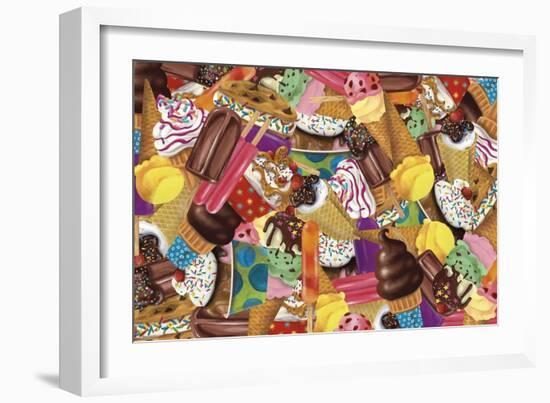 Ice Cream Collage-Fiona Stokes-Gilbert-Framed Giclee Print