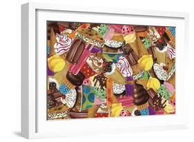 Ice Cream Collage-Fiona Stokes-Gilbert-Framed Giclee Print