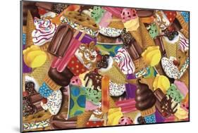 Ice Cream Collage-Fiona Stokes-Gilbert-Mounted Giclee Print