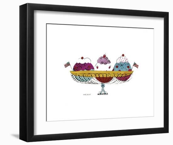 Ice Cream Dessert, c.1959 (3 Scoop)-Andy Warhol-Framed Art Print