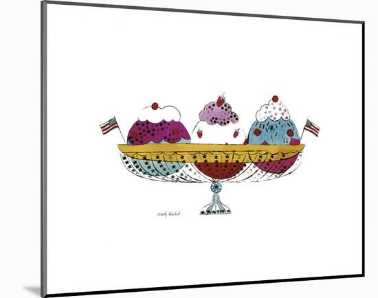 Ice Cream Dessert, c.1959 (3 Scoop)-Andy Warhol-Mounted Art Print