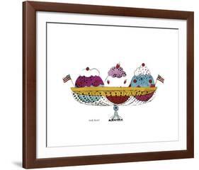 Ice Cream Dessert, c.1959 (3 scoop)-Andy Warhol-Framed Art Print