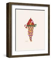 Ice Cream Dessert, c. 1959 (purple fancy)-Andy Warhol-Framed Art Print