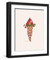 Ice Cream Dessert, c. 1959 (purple fancy)-Andy Warhol-Framed Art Print