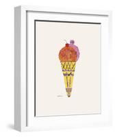 Ice Cream Dessert, c. 1959 (purple fancy)-Andy Warhol-Framed Art Print