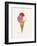 Ice Cream Dessert, c. 1959 (red, pink, and white)-Andy Warhol-Framed Art Print