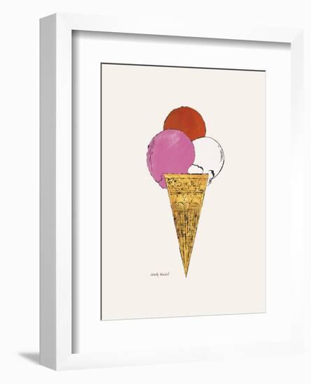 Ice Cream Dessert, c. 1959 (red, pink, and white)-Andy Warhol-Framed Art Print