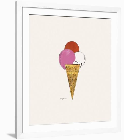 Ice Cream Dessert, c. 1959 (red, pink, and white)-Andy Warhol-Framed Art Print