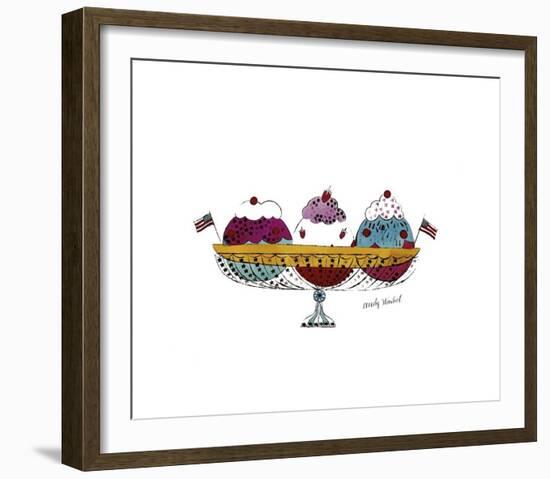 Ice Cream Dessert, c.1959 (Three Scoops)-Andy Warhol-Framed Giclee Print