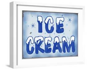 Ice Cream Distressed-Retroplanet-Framed Giclee Print