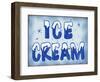 Ice Cream Distressed-Retroplanet-Framed Giclee Print